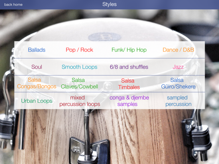 Percussion Loops HD iOS Apps For Musicians